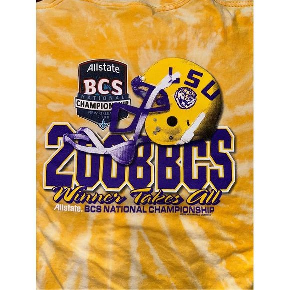 LSU Tigers 2008 BCS Championship Game Bleached Tee - Picture 3 of 5